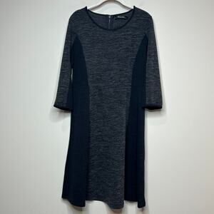 Neesha Gray and Black Knit Dress Size L